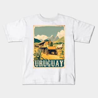 Uruguay Vintage Travel Art Poster Kids T-Shirt